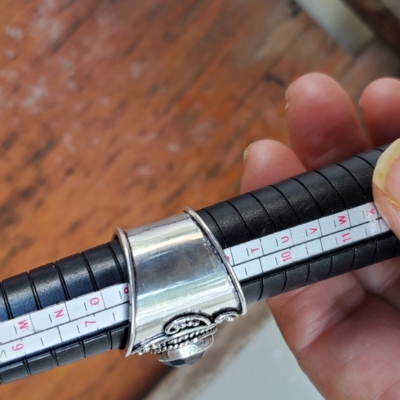 Lapis Cigar band sterling ring 8/8.5 - Picture 6 of 8